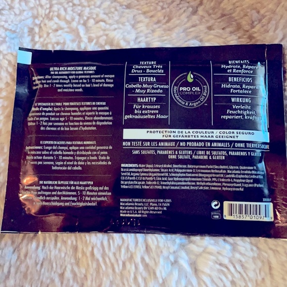 MACADAMIA PROFESSIONAL ULTRA RICH MOISTURE MASQUE - Picture 3 of 3